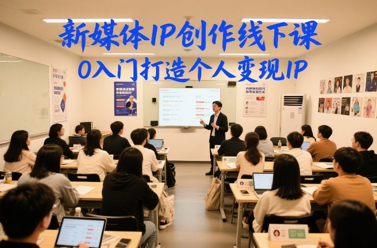 新媒体IP创作线下课，0入门打造个人变现IP-我爱项目网