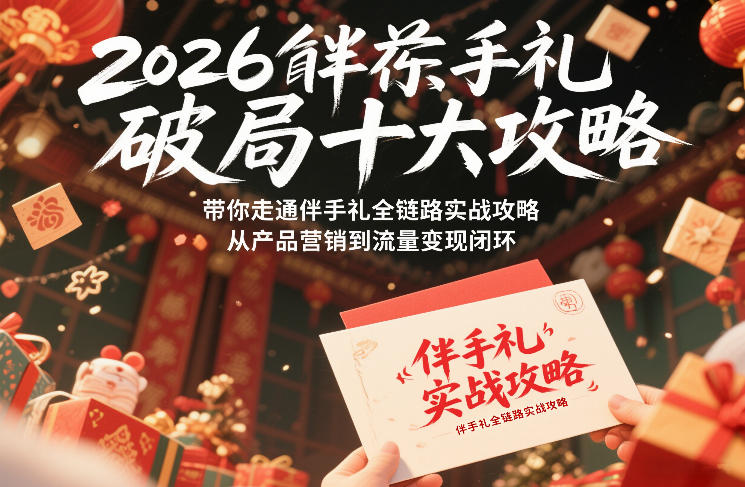 2026伴手礼破局十大攻略，带你走通伴手礼全链路实战攻略，从产品营销到流量变现闭环-我爱项目网
