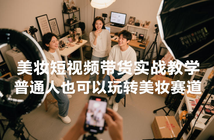 美妆短视频带货实战教学，普通人也可以玩转美妆赛道-我爱项目网
