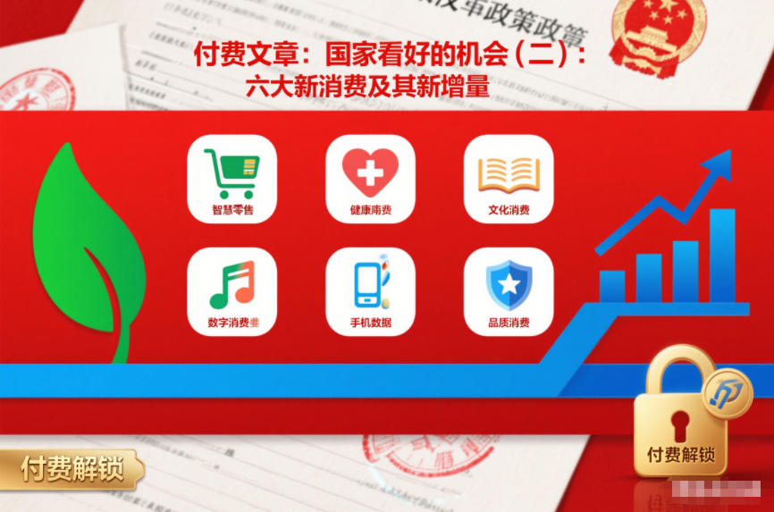 付费文章：国家看好的机会(二)：六大新消费及其新增量-我爱项目网