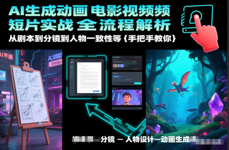 AI生成动画电影视频短片实战全流程解析，从剧本到分镜到人物一致性等手把手教你-我爱项目网