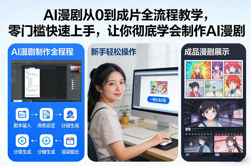AI漫剧从0到成片全流程教学，零门槛快速上手，让你彻底学会制作AI漫剧【保姆级教程】-我爱项目网