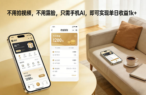 不用拍视频，不用露脸，只需手机AI，即可实现单日收益1k+【揭秘】-我爱项目网