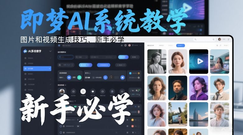 即梦AI系统教学，图片和视频生成技巧，新手必学-我爱项目网