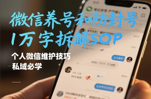 微信养号和防封号1万字拆解SOP，个人微信维护技巧，私域必学【文档】-我爱项目网