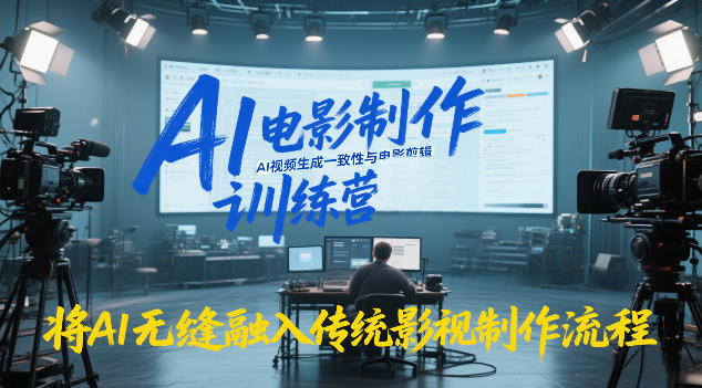 AI电影制作训练营，掌握AI视频生成一致性与电影剪辑，将AI无缝融入传统影视制作流程-我爱项目网