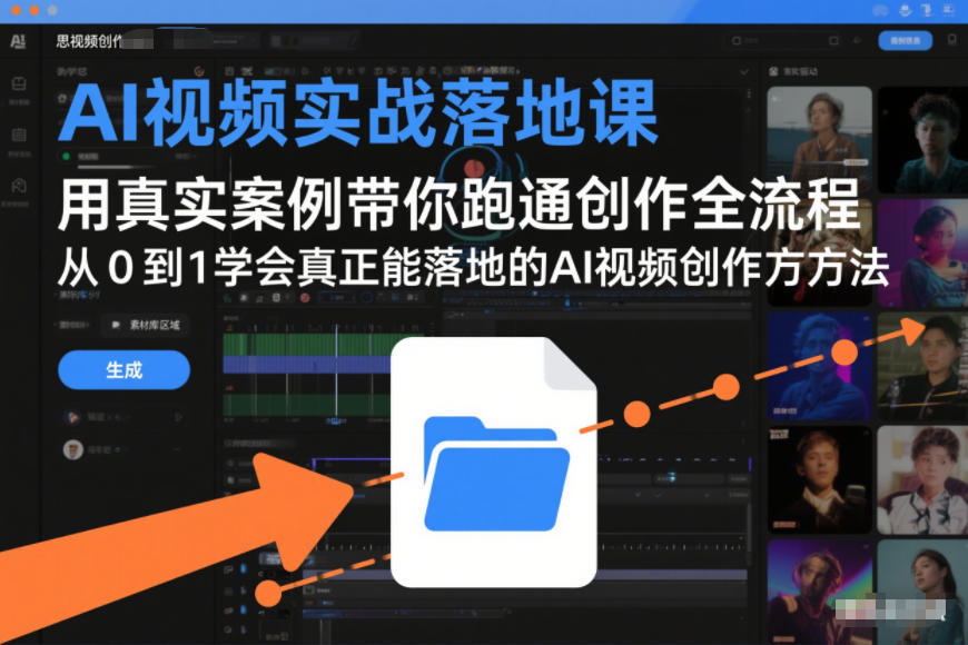 AI视频实战落地课，用真实案例带你跑通创作全流程，从0到1学会真正能落地的AI视频创作方法-我爱项目网