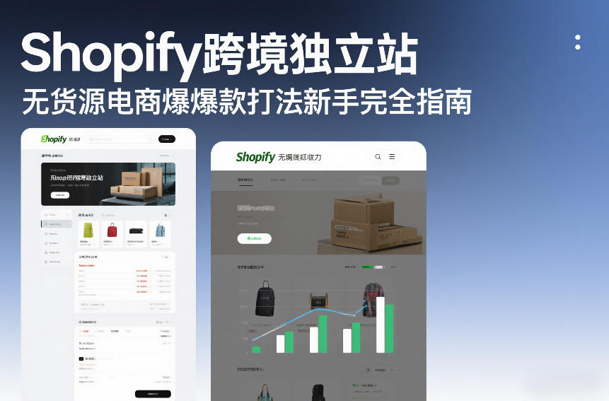 Shopify跨境独立站无货源电商爆款打法新手完全指南-我爱项目网