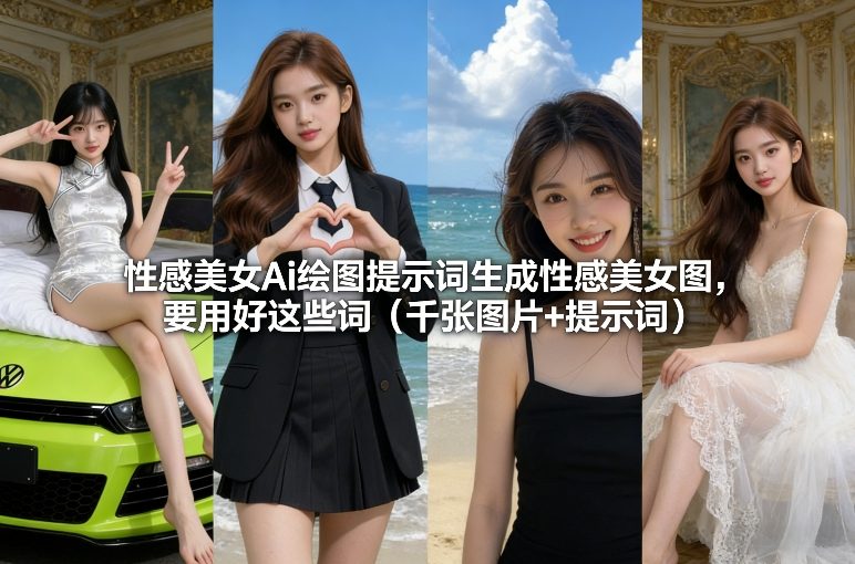 性感美女Ai绘图提示词生成性感美女图，要用好这些词（千张图片+提示词）-我爱项目网
