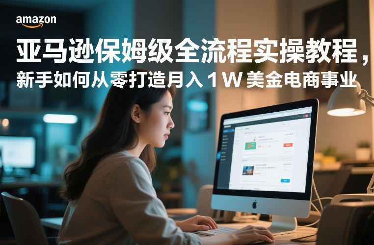 亚马逊保姆级全流程实操教程，新手如何从零打造月入1W美金电商事业-我爱项目网