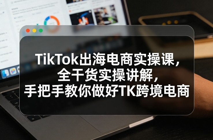 TikTok出海电商实操课，全干货实操讲解，手把手教你做好TK跨境电商-我爱项目网