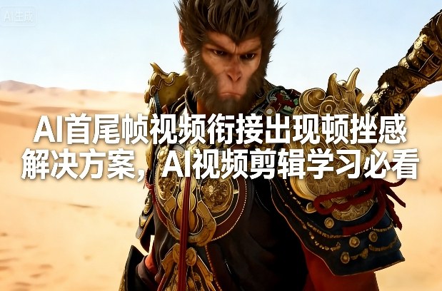 AI首尾帧视频衔接出现顿挫感解决方案，AI视频剪辑学习必看-我爱项目网