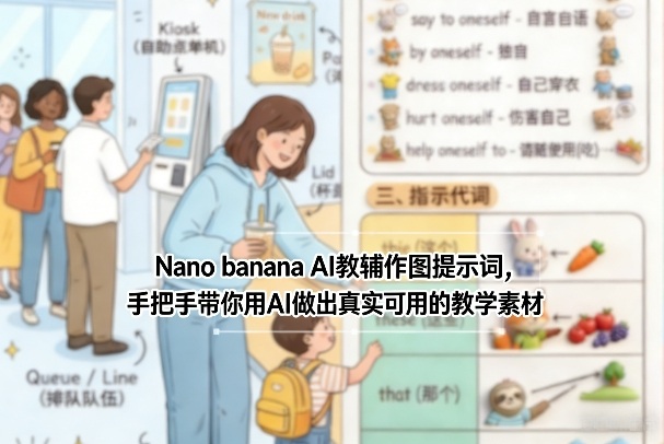 Nano banana AI教辅作图提示词，手把手带你用AI做出真实可用的教学素材-我爱项目网