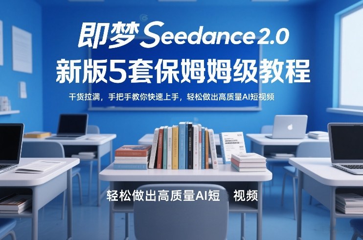 即梦Seedance2.0新版5套保姆级教程，干货拉满，手把手教你快速上手，轻松做出高质量AI短视频-我爱项目网