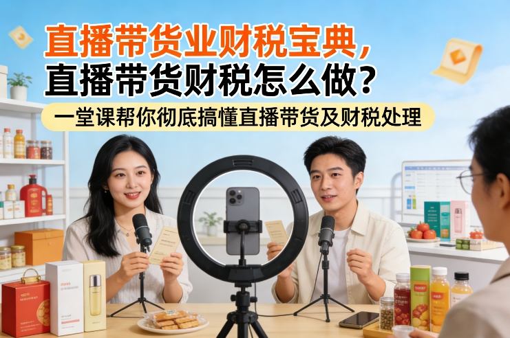 直播带货业财税宝典，直播带货财税怎么做？一堂课帮你彻底搞懂直播带货及财税处理-我爱项目网