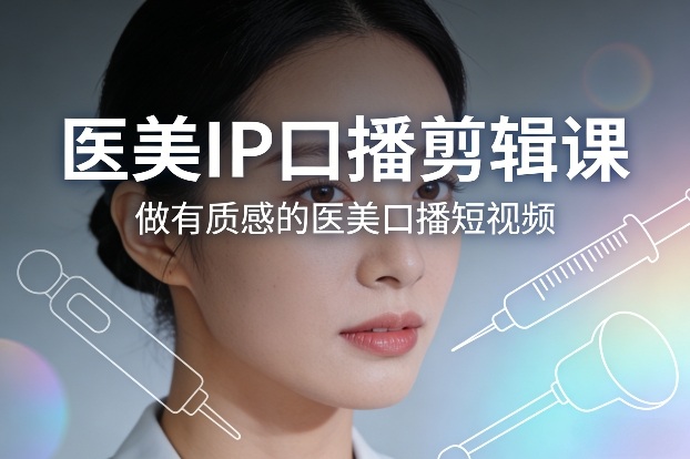医美IP口播剪辑课，做有质感的医美口播短视频-我爱项目网