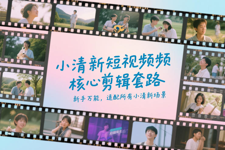 小清新短视频核心剪辑套路，新手万能，适配所有小清新场景-我爱项目网