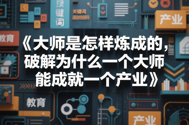 大师是怎样炼成的，破解为什么一个大师，能成就一个产业【电子书】-我爱项目网