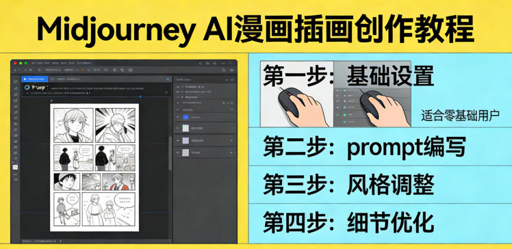 利用Midjourney AI人工智能轻松创作漫画插画教程，零基础创作完整漫画插画-我爱项目网