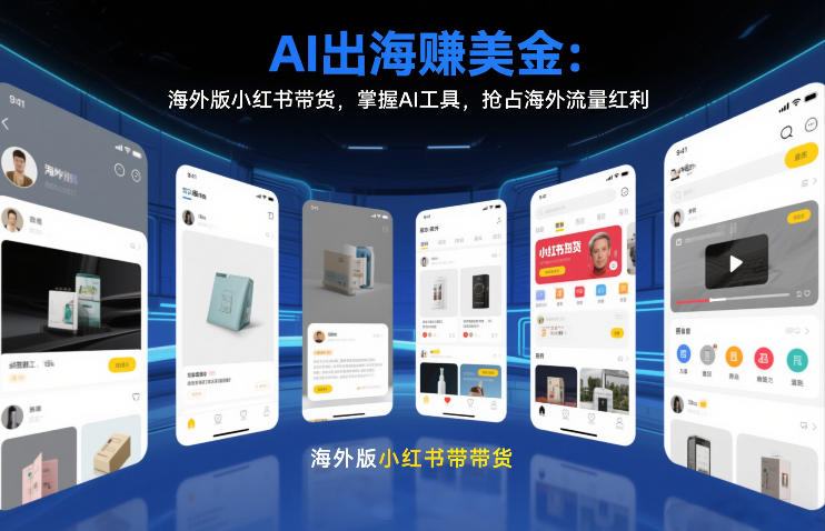 AI出海賺美金：海外版小红书带货，掌握AI工具，抢占海外流量红利（更新2026）-我爱项目网