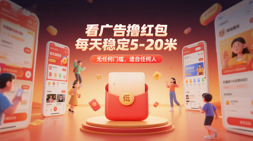 看广告撸红包，每天稳定5-20米，无任何门槛，适合任何人-我爱项目网