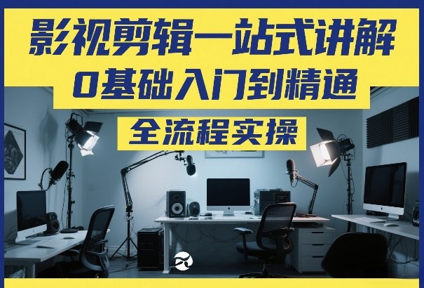 影视剪辑一站式讲解，0基础入门到精通，全流程实操-我爱项目网