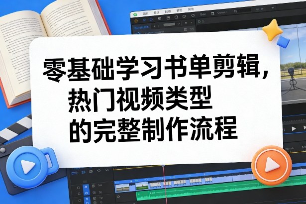零基础学习书单剪辑，热门视频类型的完整制作流程（更新2026）-我爱项目网