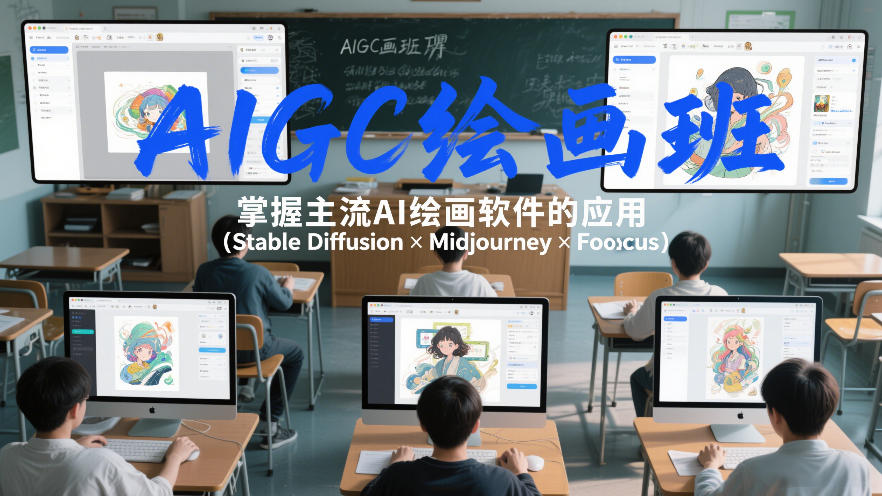 AIGC绘画班，掌握主流Ai绘画软件的应用（Stable Diffusion x Midjourney x Fooocus）-我爱项目网
