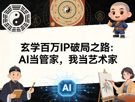 玄学百万IP破局之路：AI当管家，我当艺术家-我爱项目网