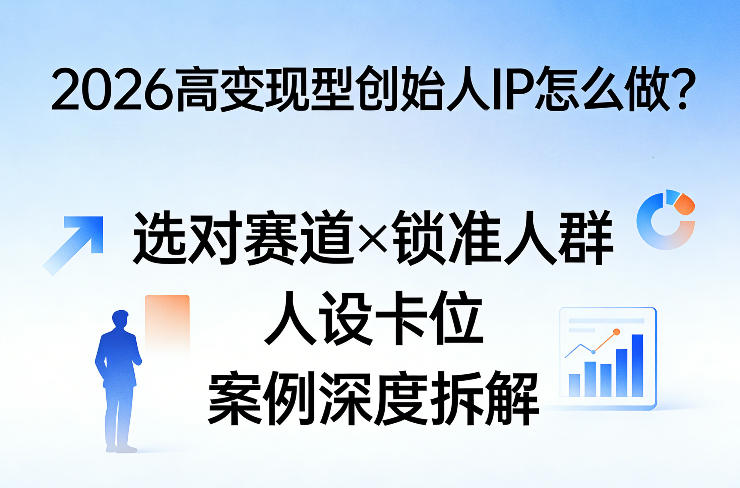 2026高变现型创始人IP怎么做？选对赛道×锁准人群×人设卡位×案例深度拆解-我爱项目网