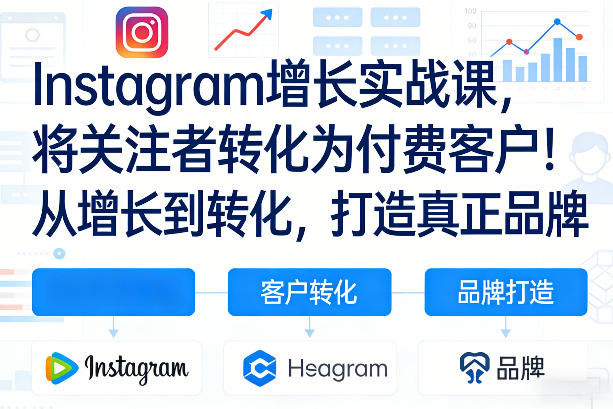Instagram增长实战课，将关注者转化为付费客户！从增长到转化，打造真正品牌（双语字幕）-我爱项目网