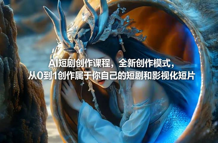 AI短剧创作课程，全新创作模式，从0到1创作属于你自己的短剧和影视化短片-我爱项目网