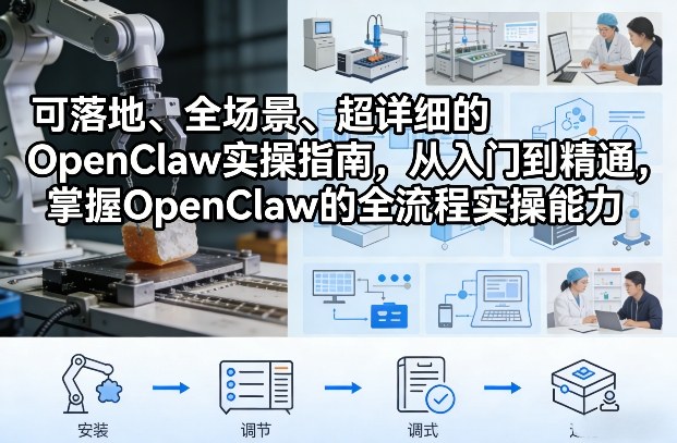 可落地、全场景、超详细的OpenClaw实操指南，从入门到精通，掌握OpenClaw的全流程实操能力-我爱项目网