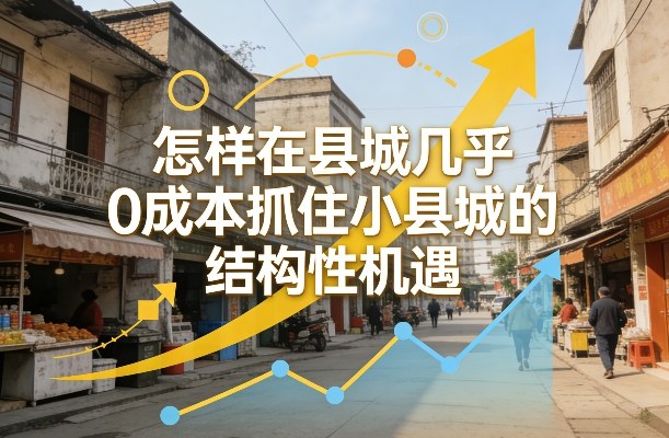 付费文章：怎样在县城几乎0成本抓住小县城的结构性机遇-我爱项目网