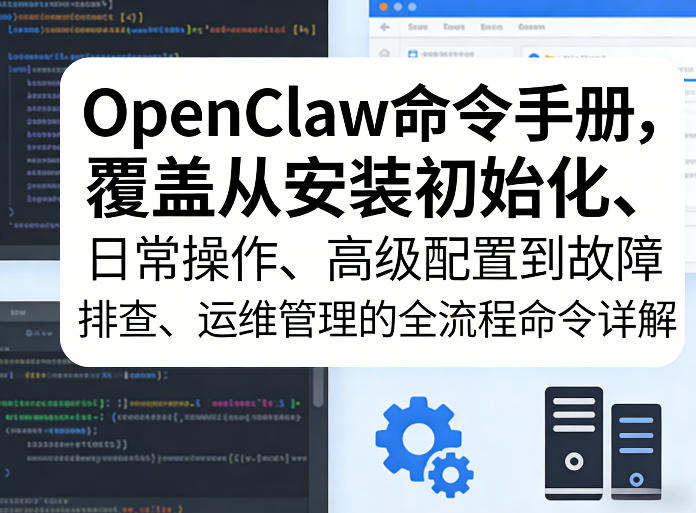 OpenClaw命令手册，覆盖从安装初始化、日常操作、高级配置到故障排查、运维管理的全流程命令详解-我爱项目网