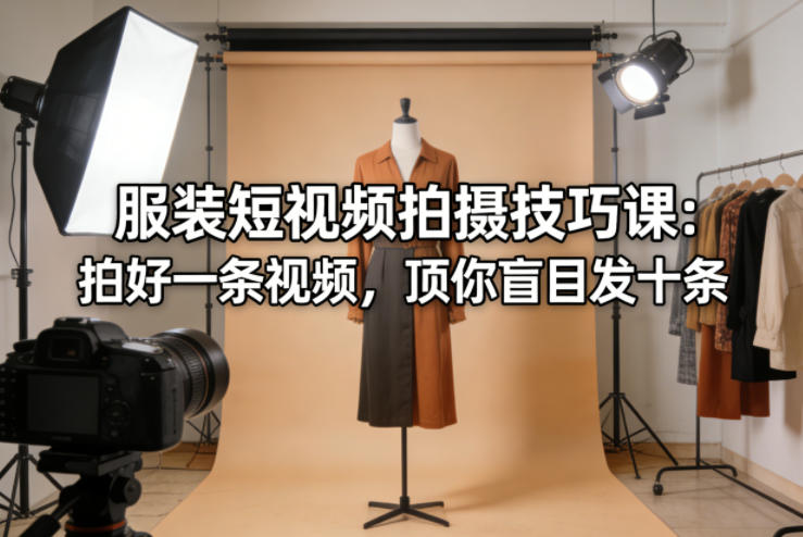 服装短视频拍摄技巧课：拍好一条视频，顶你盲目发十条-我爱项目网