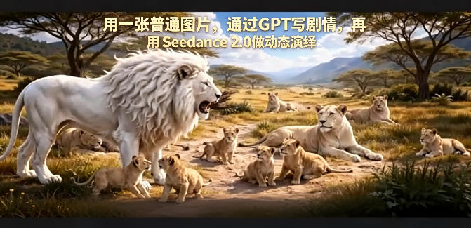 用一张普通图片，通过GPT写剧情，再用Seedance 2.0做动态演绎，居然能生成迪士尼风格搞笑动画-我爱项目网