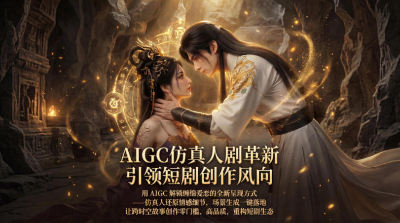 AIGC仿真人《合欢宗》短剧教学，用AIGC解锁缠绵爱恋的全新呈现方式，让跨时空故事创作零门槛、高品质，重构短剧生态-我爱项目网