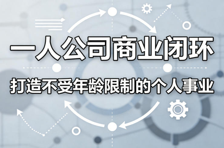 一人公司商业闭环，打造一份不受年龄限制的个人事业-我爱项目网