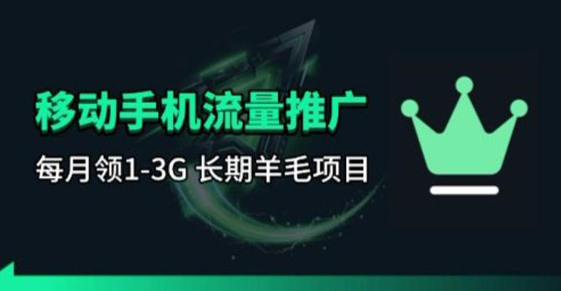 手机流量领取推广_每月一轮，刚需类的长期项目-我爱项目网