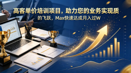 高客单价培训项目，助力您的业务实现质的飞跃，Max快速达成月入过W【原创双语字幕】-我爱项目网