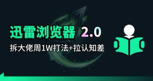 迅雷浏览器项目2.0_拆个大佬周1W的打法-我爱项目网