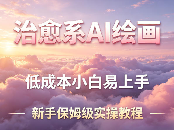 治愈系AI绘画提示词项目，低成本小白易上手，每天10分钟，新手保姆级实操教程-我爱项目网