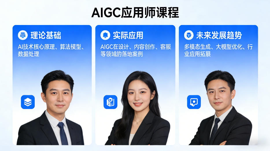 AIGC应用师课程，覆盖了AI技术的理论基础、实际应用、以及未来发展趋势-我爱项目网