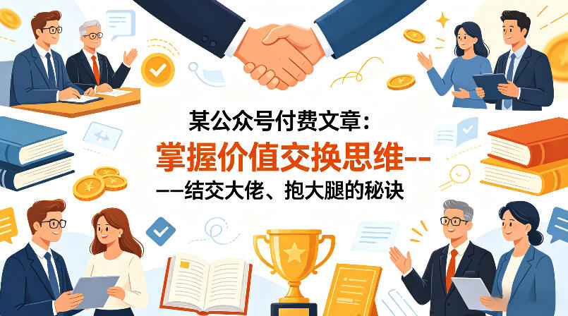 某公众号付费文章：掌握价值交换思维—-结交大佬、抱大腿的秘诀-我爱项目网