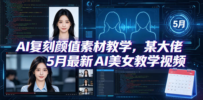 AI复刻颜值素材教学，某大佬5月最新AI美女教学视频，内含4月好物复刻教学-我爱项目网