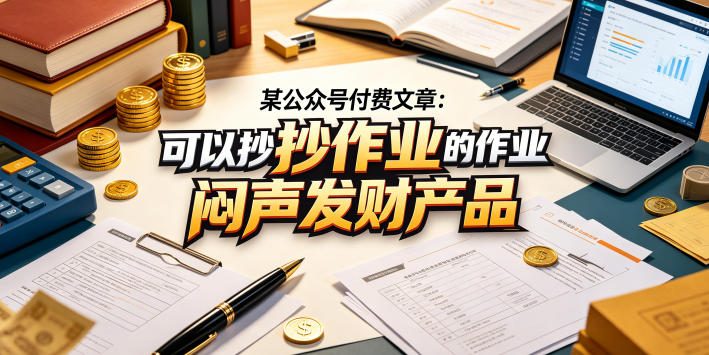 某公众号付费文章：可以抄作业的闷声发财产品-我爱项目网