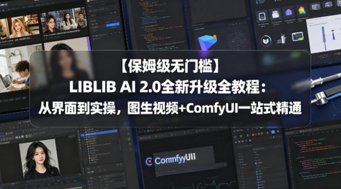 【保姆级无门槛】LIBLIB AI 2.0全新升级全教程：从界面到实操，图生视频+ComfyUI一站式精通-我爱项目网