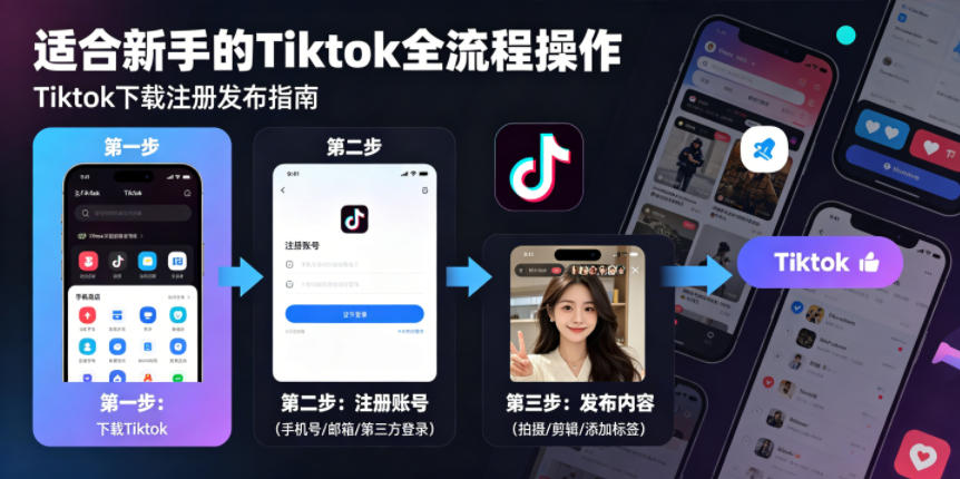 Tiktok下载注册发布，适合新手的Tiktok全流程操作-我爱项目网