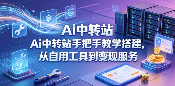 Ai中转站手把手教学搭建，从自用工具到变现服务-我爱项目网